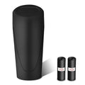 Car Trash Can with Lid, Leakproof Garbage Can with 40 Attached Trash Bags, Mini Essential Car Accessories for Interior for Car, Home, Office (Black)