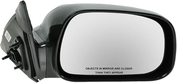 Passenger Side Power Heated Mirror Smooth Black Paint to Match Compatible with 2002-2006 Toyota Camry TO1321168