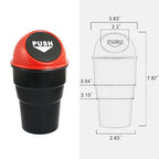 Cup Holder Trash Can, Leakproof Car Trash Can with Lid, Trash Bin for Car Accessories, Mini Garbage Bin Organizer for Automotive Office Home Kitchen, Applicable to Women and Men