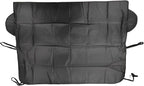 Car Windshield Ice and Snow Cover, 71" × 44.5" Waterproof Heavy Duty Oxford Fabric Auto Window Sunshade Cover, Universal Vehicle Exterior Protective Accessories for Sedan, SUV, Truck (Black)