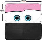 Windshield Sun Shade Car Sun Shade 2025 Pink Car Accessories for Women Shades for Front Window Girly Windshield Cover Sunshades for Summer Heat Portection(Pink, L)