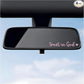 4PCS Trust in God Rearview Mirror Decals, Automotive Vinyl Rear View Mirror Decorative Stickers, Waterproof Trust in God Stickers for Car Truck Laptop, Car Accessories (Pink)