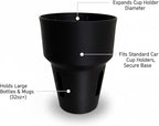 Car Cup Holder Adapter Expander for Large Cups & Bottles – Fits Yeti 24-46oz, Hydro Flask 32-40oz, Oversized Water Bottles – Universal Vehicle Insert with Secure Fit