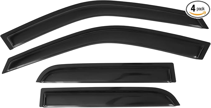 Tape On Window Visors Fits for 2002-2006 Honda CR-V All Models, Side Auto Window Wind Deflectors, Ventshade, Rain Guards for Cars/Trucks