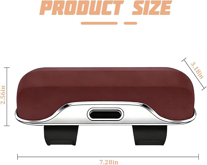 Sunglasses Holder for Car Sun Visor, Protective Automotive Eyeglasses Storage Case Hanger, Soft Vehicle Interior Glasses Organizer Box Accessories, Universal Fit (Coffee)
