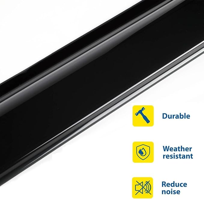 Side Window Visors rain Guards Vent Deflectors Compatible with Honda Civic Hatchback 2016-2021, Vent Deflector Window Rain Guard Sun Shade Visors, Car Acessories 4PCS 2016 2017 2018 2019 2020 2021