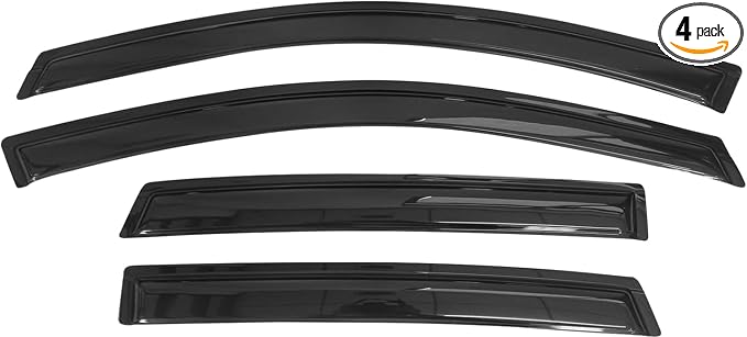 Tape On Window Visors Fits for 2012-2016 Honda CRV, Side Auto Window Wind Deflectors, Ventshade, Rain Guards for Cars/Trucks