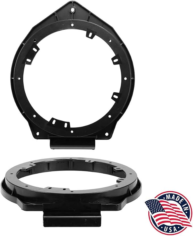 Metra 82-3006 6" to 6-3/4" Speaker Adapter for GM Multi 05-Up & Metra 82-3005 6" to 6-3/4" Speaker Adapter for Select GM Trucks/Chevy Malibu 2014-Up,Black