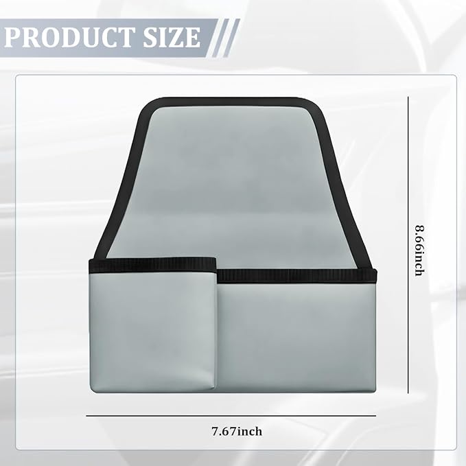Car Window Armrest Storage Box, Comfortable Leather Vehicle Door Side Arm Rest Pad Organizer Bag, Multifunctional Automotive Window Armrest Storage Pocket, Universal for SUV Van Truck (Gray)