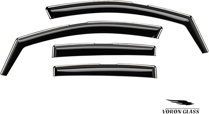 Voron Glass in-Channel Extra Durable Rain Guards for Subaru XV Crosstrek 2018-2023/Subaru Impreza 2017-2023 Hatchback, Window Deflectors, Vent Window Visors, 4 Pieces - 200477
