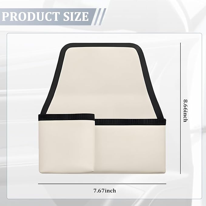 Car Window Armrest Storage Box, Comfortable Leather Vehicle Door Side Arm Rest Pad Organizer Bag, Multifunctional Automotive Window Armrest Storage Pocket, Universal for SUV Van Truck (Beige)