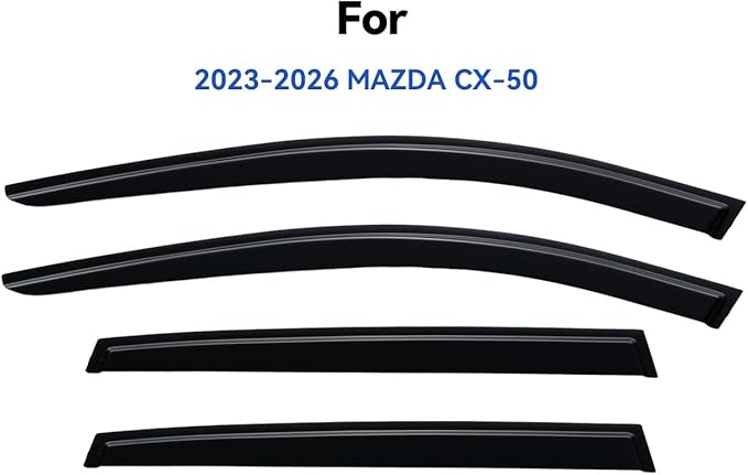 Window Visors Rain Guards for 2023 2024 2025 2026 Mazda CX50 CX-50, Out-Channel Window Vent Wind Deflectors Visors Shades for 23 24 25 26 Mazda CX50