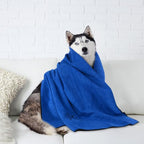 Dog Towel Super Absorbent Pet Bath Towel Microfiber Dog Drying Towel for Small, Medium, Large Dogs and Cats 30inch x 50inch Dark-Blue