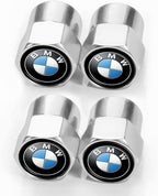 Aluminum Alloy Car Tire Valve Stem Caps Compatible with BMW 1 3 5 6 Series X1 X3 X7 X5 X6 Z4 7 M Anti-Corrosion Dustproof Car Wheel Tyre Air Valve Stem Men and Women Gift Car Accessories (Silvery)