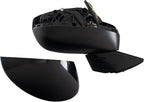 Passenger Side Power Heated Mirror Smooth Black Paint to Match Compatible with 2022 Honda Civic HO1321351