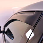 Side Window Wind Deflector, 4pcs Outside Mount Style Tape-On Nice Rain Guards Set, Dark Smoke Window Visor fit for 2005-2010 Jeep Grand Cherokee 94243