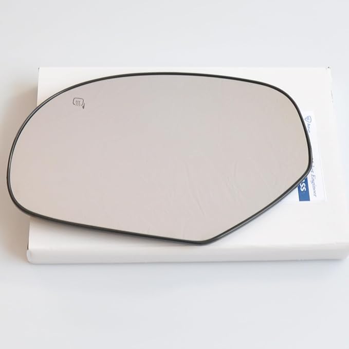 LH Driver Left side Mirror Glass Replacement Power Heated Left Driver Side for 2007-2014 Cadillac Escalade Chevy Silverado Tahoe GMC Sierra Yukon