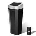Car Trash Can with Lid - Mini Car Garbage Can Bin for Cup Holder - Silve Small Leakproof Vehicle Trash Bin for Back Seat, Cute Automotive Accessories Organizers and Storage for Door SUV Truck