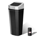 Car Trash Can with Lid - Mini Car Garbage Can Bin for Cup Holder - Silve Small Leakproof Vehicle Trash Bin for Back Seat, Cute Automotive Accessories Organizers and Storage for Door SUV Truck