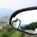 Suction Cup Blind Spot Mirror, HD Glass Frameless Removable Convex Wide Angle Rear View Mirror (Fan Shape, Pack of 2)