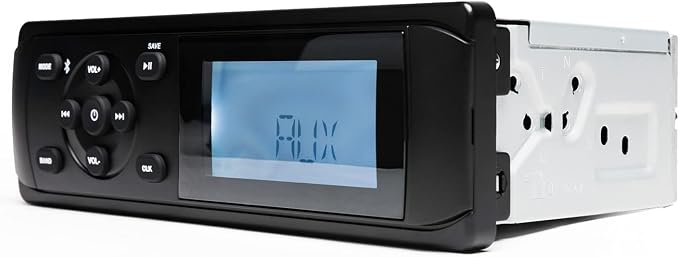 MDR2.0 160 Watt Single DIN Marine Grade Digital Source Receiver Radio with AM/FM/Weather Band, Bluetooth, and USB Connection