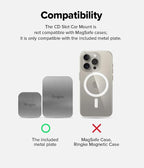 2 in 1 CD Slot Car Phone Holder Mount One Touch Premium Adjustable Phone Grip Strong Magnet Clip Cradle for Universal Smartphone - Black