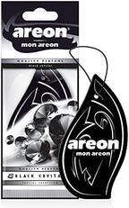 MON MA23 Long Lasting Paper Hanging Ornaments for Car or Home Hanging Best Car Air Freshener Black Crystal Scent, 12 Pack