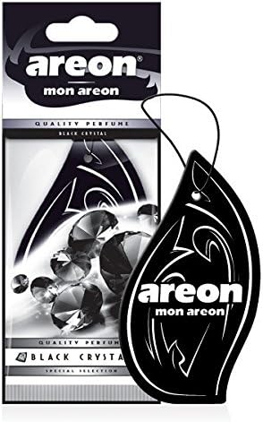 MON MA23 Long Lasting Paper Hanging Ornaments for Car or Home Hanging Best Car Air Freshener Black Crystal Scent, 12 Pack