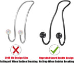 Bling Purse Hook for Car Headrest, Upgraded Cute Car Seat Hooks for Bag Handbag, Durable Stainless Auto Purse Hanger Holder 2 Pack, All Black