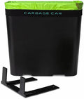 Car Trash Can for Car, Leakproof Garbage Bin with Mat Clip, Black