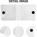Car Registration & Insurance Card Holder, 2-Pack - White, Waterproof, 4-Compartment, Unisex-Adults Car Organizer