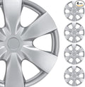 15 Inch OEM Design Hubcaps for Car Automobiles, Refresh Your Car's Look, Exterior Car Accessories Hub Caps, Durable Secure Adjustable Fit with Metal Retention Rings - Fits 15" Rims Wheels