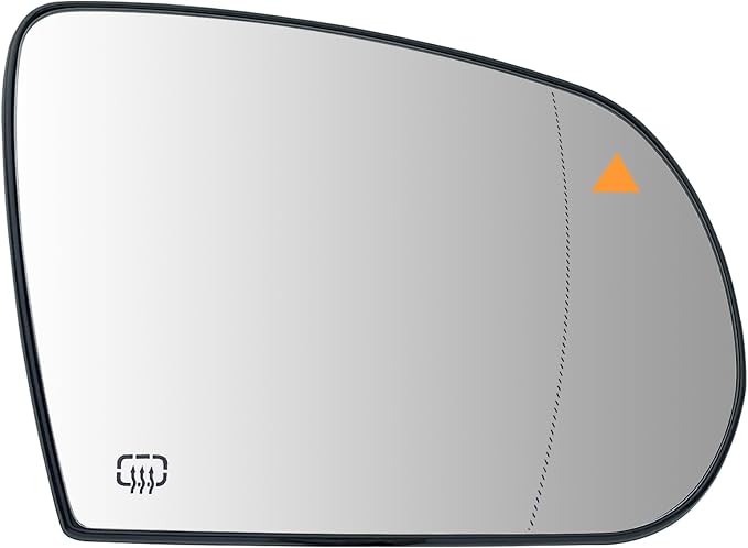 Blind Spot Passenger Side Mirror Replacement for Jeep Cherokee 2014-2019 Jeep Compass 2017-2021, Right Exterior Side Rearview Mirrors Glass, with Backing Plate, Power Heated,Blind Spot Detection