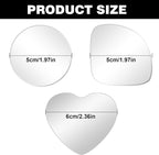 Heart Shaped Blindspot Mirror for Car, HD Glass Side Blind Spot Mirror Adjustabe Angle Removable with Wide Angle Stick-On Universal for Cars, SUVs, Trucks, Pack of 2