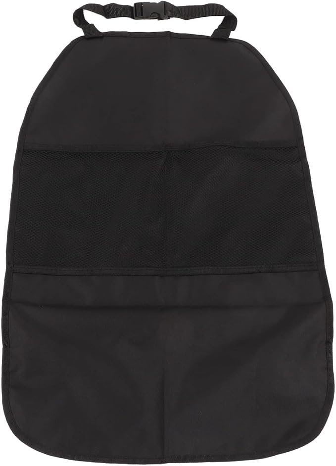 Black Anti Kick Mat Car Backseat Protector Cover Organizer for Universal Fitment 25.59x16.93in