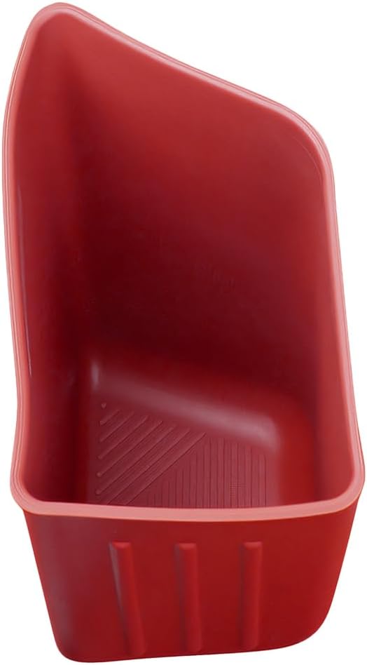 Car Trash Can, Silicone Portable Vehicle Side Door Garbage Container Trash Bin, Multifunctional Auto Interior Dustbin Garbage Can Storage Organizer, Universal Fit (Right/Red)