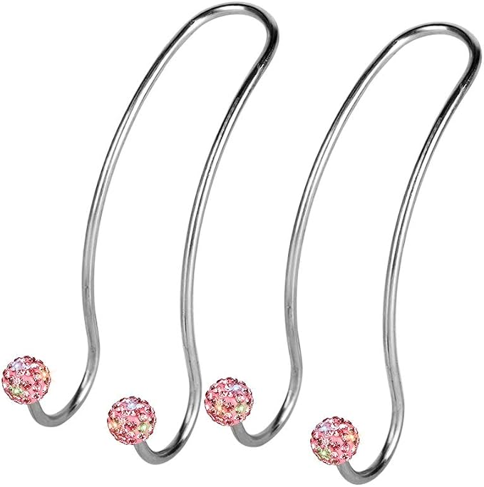 Auto Hooks Bling Car Hangers Organizer Seat Headrest Hooks Strong and Durable Backseat Hanger Storage Universal for SUV Truck Vehicle 2 Pack (Pink)