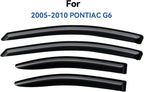 Window Visors Rain Guards Shield for 2005-2010 Pontiac G6, Out-Channel Window Vent Wind Deflectors Visors Shades for 05-10 Pontiac G6