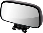 Add On Blind Spot Mirror, Convex Rear View Wide Angle Rectangle Framed HD Glass Adjustabe Mirror Upon Mirror for Car, SUV and Truck (SPECIFIC fit, Black, 1 Pack)