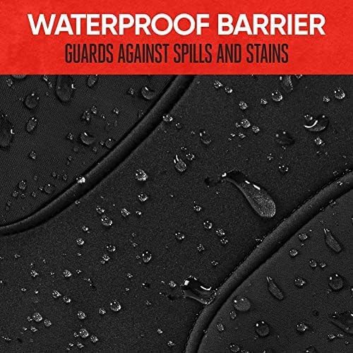 AquaShield Waterproof Front Seat Covers, Black Seat Covers for Cars – Neoprene Front Car Seats Cover, SUV Seat Covers Protector - Car Interior Cover for Auto, Trucks, & Dog Owners