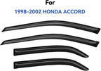Window Visors Rain Guards for Honda Accord 1998-2002, Out-Channel Window Vent Wind Deflectors Visors Shades for 98-02 Accord Sedan