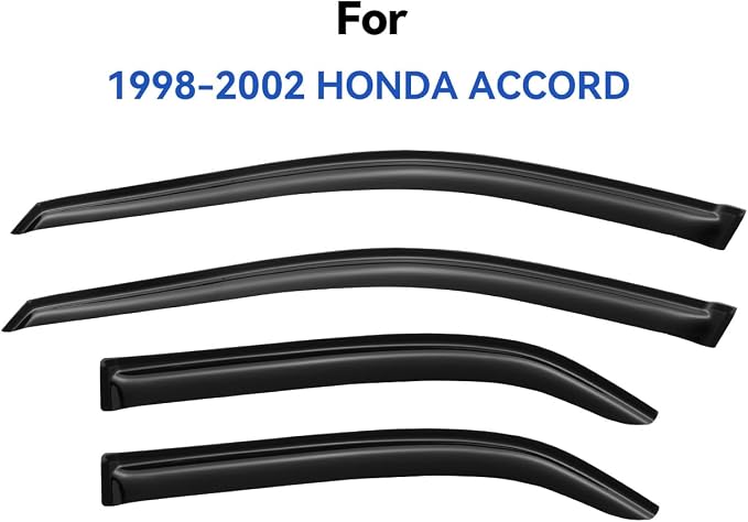 Window Visors Rain Guards for Honda Accord 1998-2002, Out-Channel Window Vent Wind Deflectors Visors Shades for 98-02 Accord Sedan