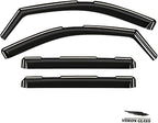 Voron Glass in-Channel Extra Durable Rain Guards for Chevrolet (Chevy) Silverado/GMC Sierra 2500HD/3500HD 2020-2026 Crew Cab, Window Deflectors, Vent Window Visors, 4 Pieces - 200298