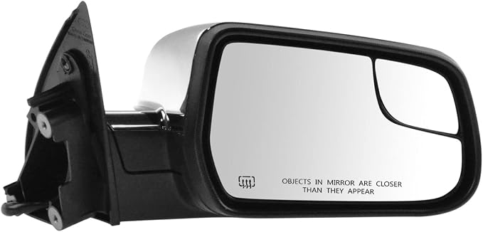 Passenger Side Mirror Assembly Electric Adjustment Heated No Memory Chrome Compatible with 2014 Chevrolet Equinox GMC Terrain GM1321477