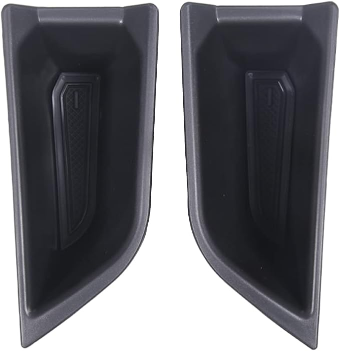 Front Door Side Storage Box Compatible with Audi Q4 E-Tron 2022 2023 2024 2025, ABS Car Front Door Side Armrest Grab Handle Groove Storage Organizer Tray Pocket Slot Mat Insert Accessories