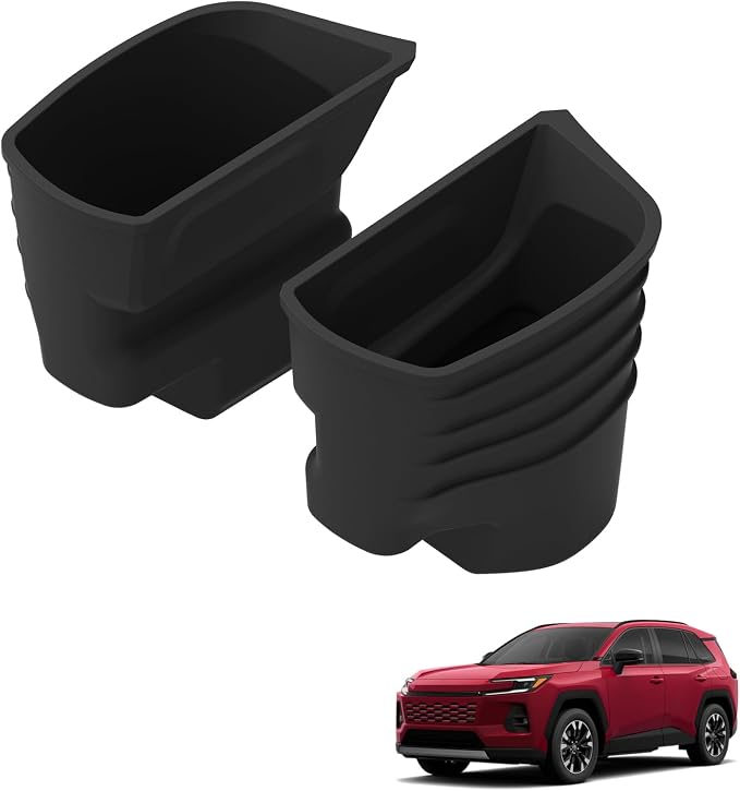 Front Door Organizer for Toyota RAV4 2026+ | Door Handle Pockets Storage Box Silicone Door Side Storage Box Car Accessories Door Handle Organizer Black