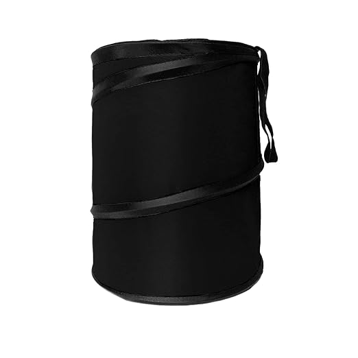 Automotive Waterproof Portable Collapsible Large Trash Can Garbage Container fits Most Cars,‎Polyethylene,SUVs, and Trucks Black