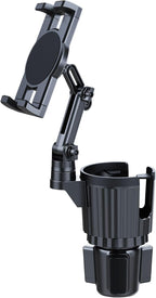Universal 2-in-1 Car Cup Holder Expander Heavy Duty Adjustable Offset Base Tablet Mount for 4.5-13" Devices, Fits Large 32/40 oz Insulated Mugs and Bottles, Truck & SUV Interior Accessories