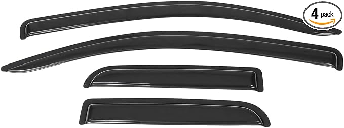 Tape On Window Visors Fits for 2007-2021 Toyota Tundra Double Cab, Side Auto Window Wind Deflectors, Ventshade, Rain Guards for Cars/Trucks
