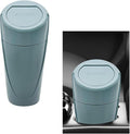 Car Trash Can with Lid, Mini Car Garbage Bin Leakproof Cup Holder Trash Can, Multipurpose Organizer Door Pocket Trash Cup Fits Auto Home Office, Universal Garbage Can (Black Green)